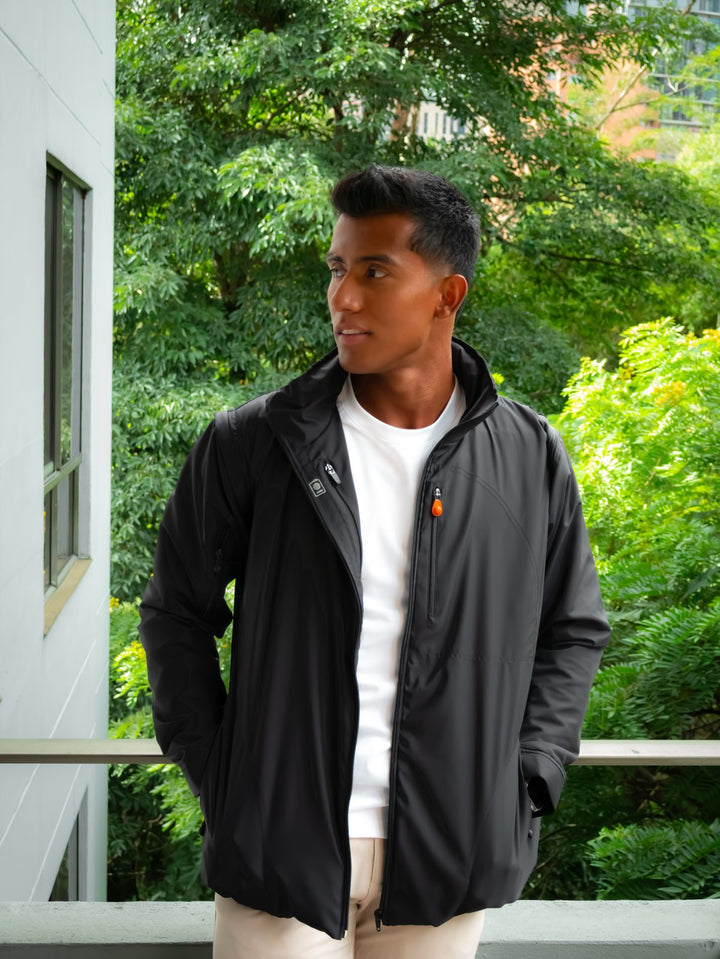 Looks like a jacket. Packs like a carry-on.